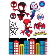 258726zu Spidey si prietenii sai fantastici imiagini personaje usor de decupat din icing 20x15cm